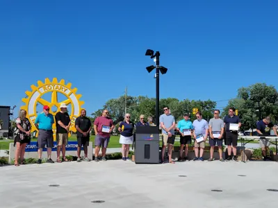 Rotary Club group photo.