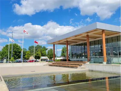 Outdoor LaSalle Civic Centre Library view.