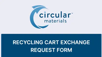 Circular materials exchange request form.