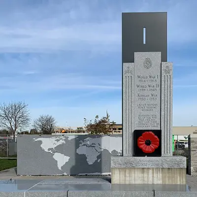 Veteran tribute cenotaph.