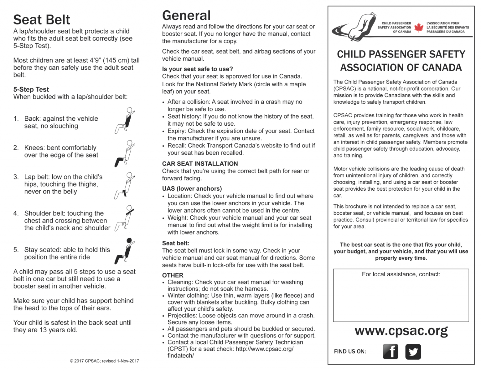 Page 1 of Child Seat Guide