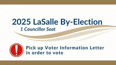 2025 By-Election, pick up voter information letter in order to vote.