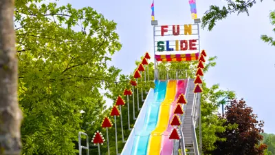 Strawberry Fest fun slide.