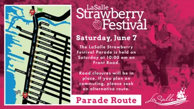 Strawberry Fest 2025 parade route.