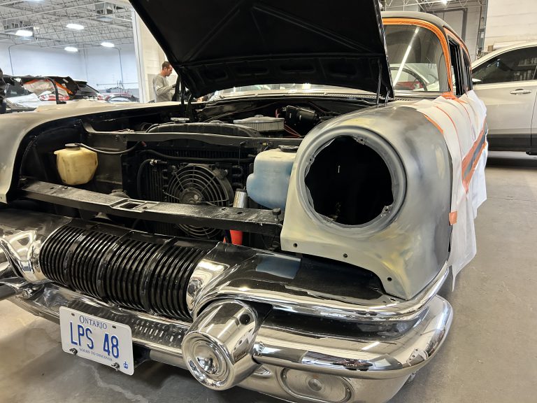 Black car ready for paint