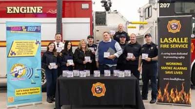 LaSalle fire service group photo.