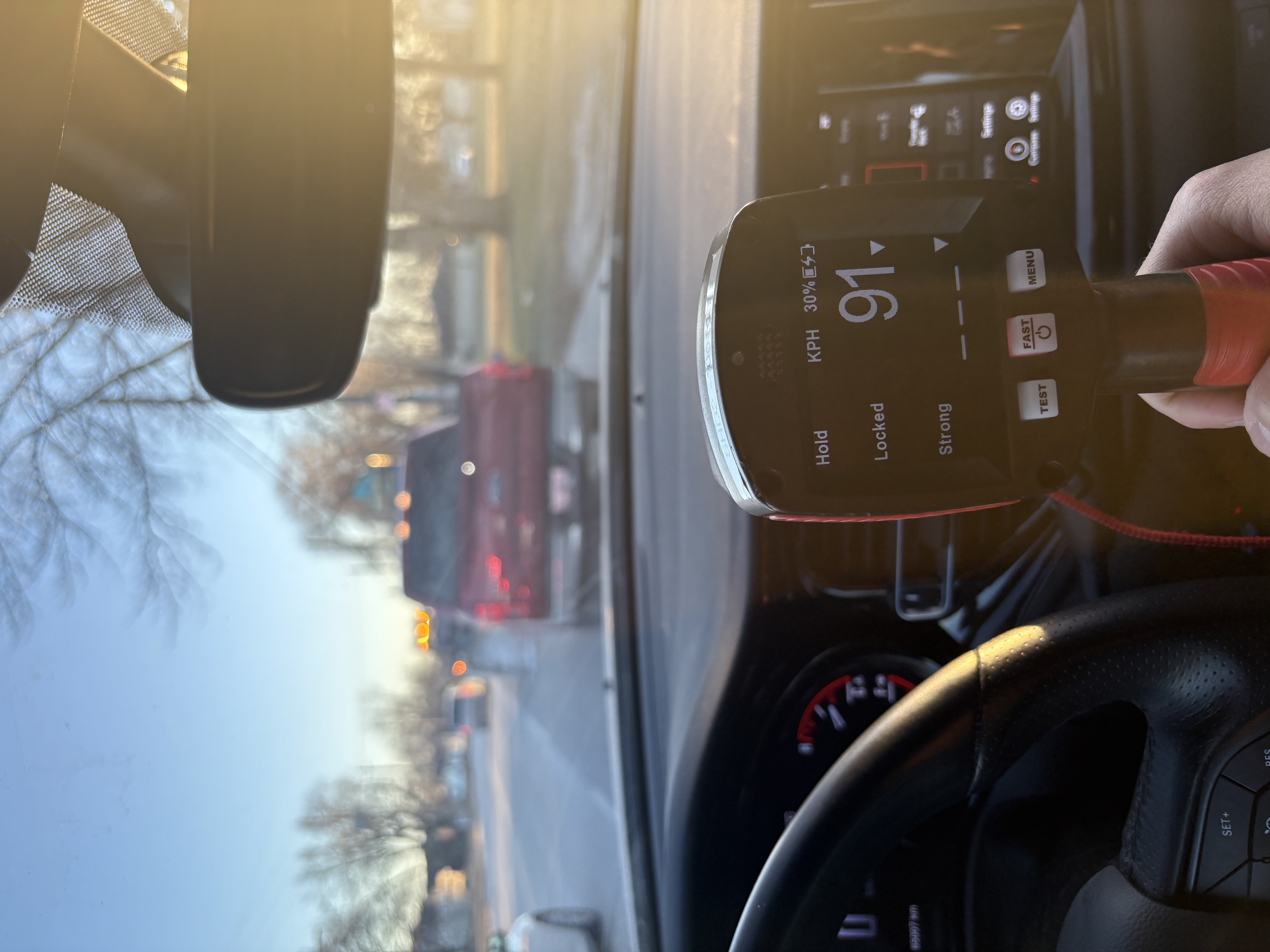 radar and involved vehicle