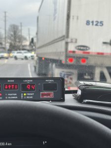 Truck's speeding result
