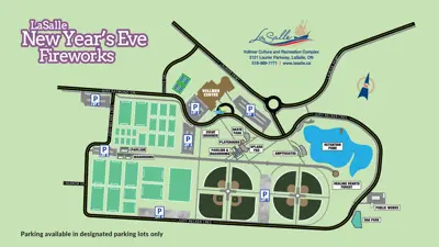 Vollmer Complex New Year's events map.