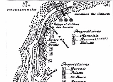 Old map of Petite Cote - LaSalle