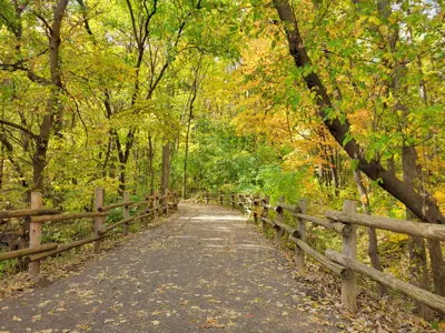 Brunet park trail path.