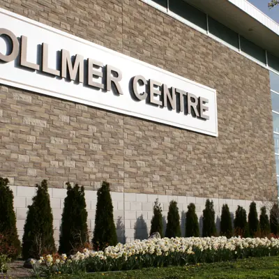 Vollmer Centre building sign.