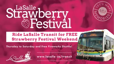 Strawberry Fest 2025 LaSalle transit.
