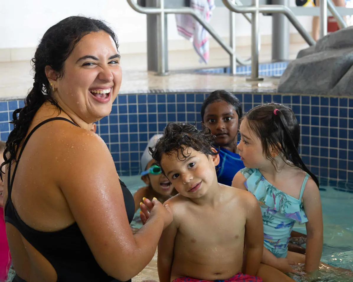 Preschool swim class.