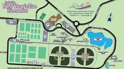 Vollmer Complex Grounds Map for New Years Eve.
