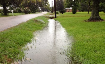 Ditch full of water