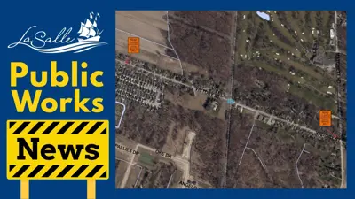 Aerial map showing a highlighted road area.