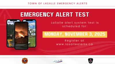 Emergency Alert Test date is on Friday, November 3, 2025.