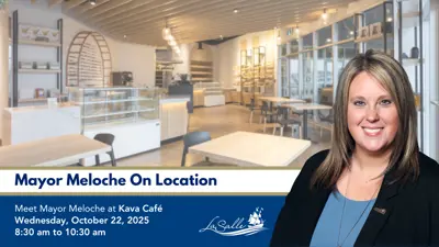 Mayor Meloche on location.