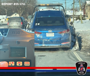 Stunt driving vehicle towed