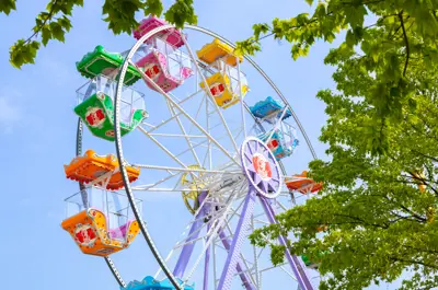  Colourful Ferris wheel.