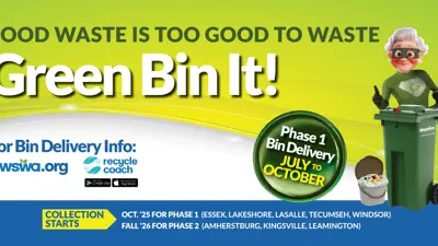 Green bin it graphic.