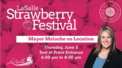 Strawberry Fest Mayor Meloche on location.