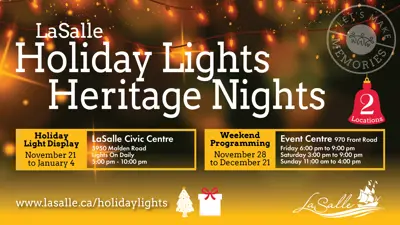 Holiday Lights Heritage Nights program details.