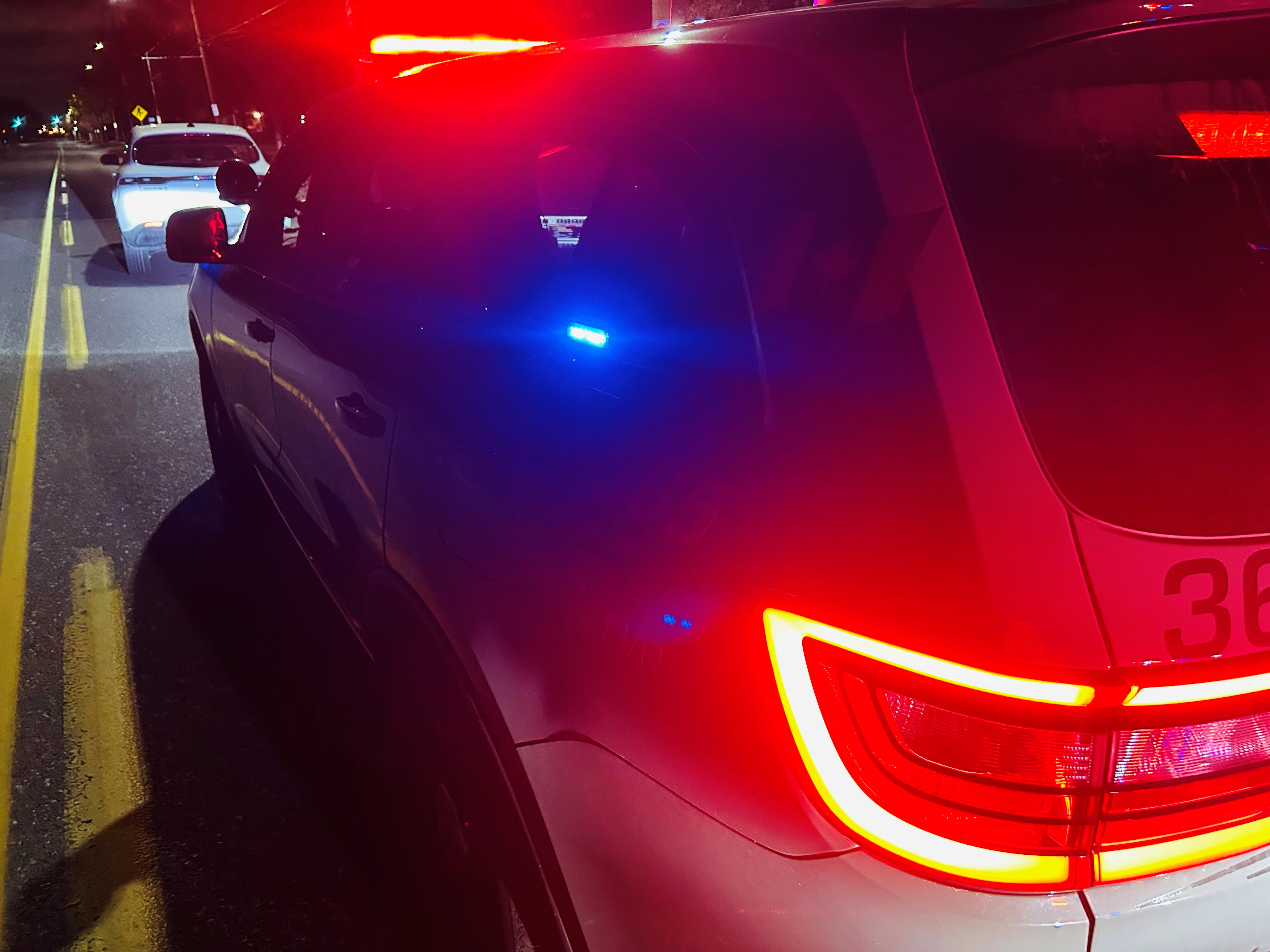 police cruiser and involved vehicle