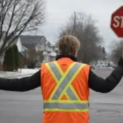 Crossing Guard with Stop sign
