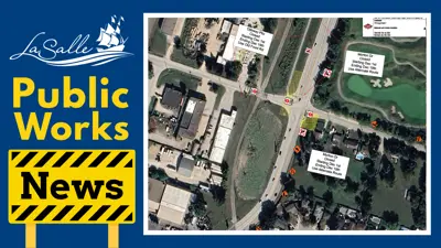 Ojibway and Morton traffic notice.