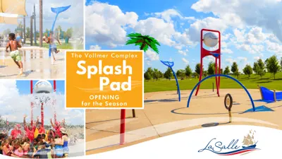 Splashpad opening for the season.